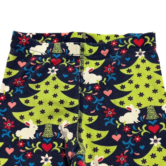 Hanna Andersson Sz 90 (3) Woodland Bunny Christmas Tree Pajamas - Picture 6 of 9